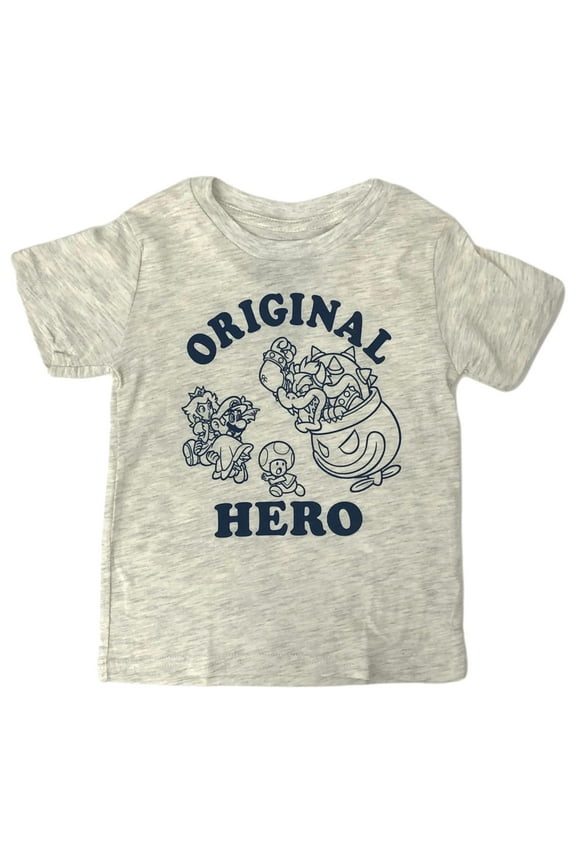 Toddler Boys Gray Short Sleeve Original Hero T-Shirt Tee Shirt 3T