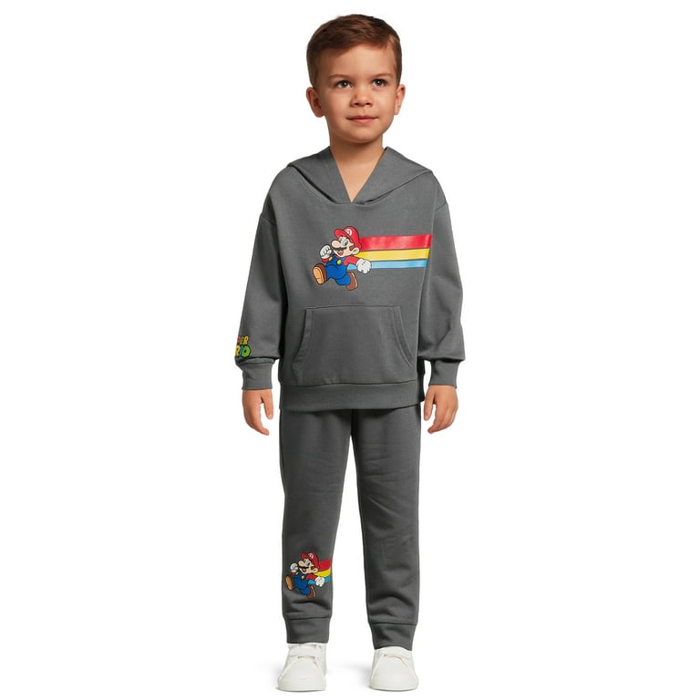 Super Mario Toddler Boys Hoodie and Joggers Outfit Set 2 Piece