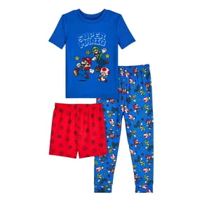 Super Mario Toddler Boys Short Sleeve Pajama Set, 3-Piece, Sizes 12M-5T