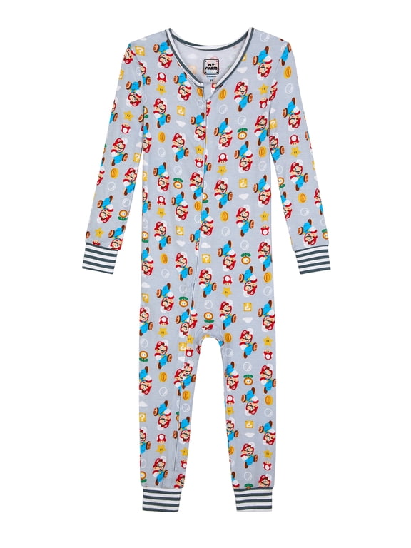 Super Mario Toddler Long Sleeve Blanket Sleeper, One-Piece, Sizes 12M-5T