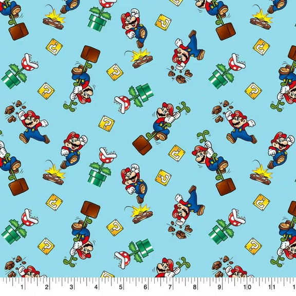 Super Mario Toss Cotton Fabric