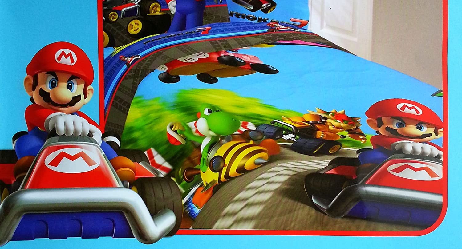 Mario Kart Twin Microfiber Comforter- 64" x 86"