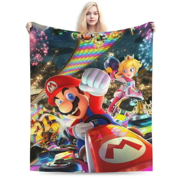 Super Mario Ultra-Soft Micro Fleece Blanket Plush Fuzzy Cozy Bed Blankets Lightweight Reversible Air Conditioner Quilt 40"X30"