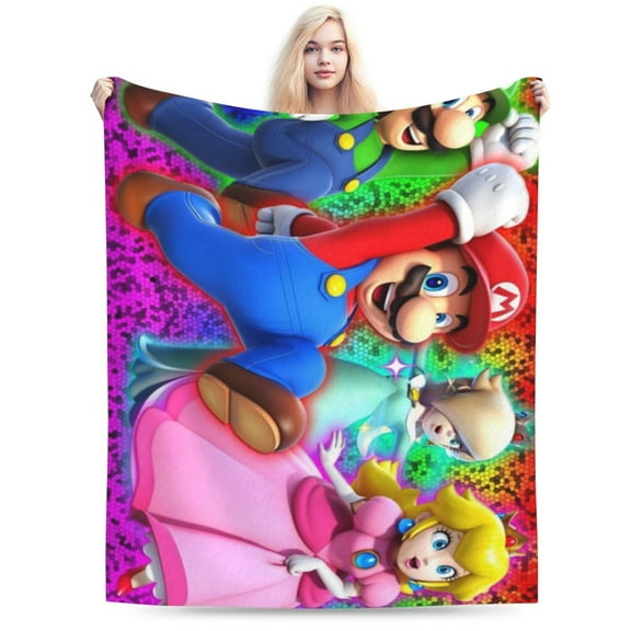 Super Mario Ultra-Soft Micro Fleece Blanket Plush Fuzzy Cozy Bed Blankets Lightweight Reversible Air Conditioner Quilt 40"X30"