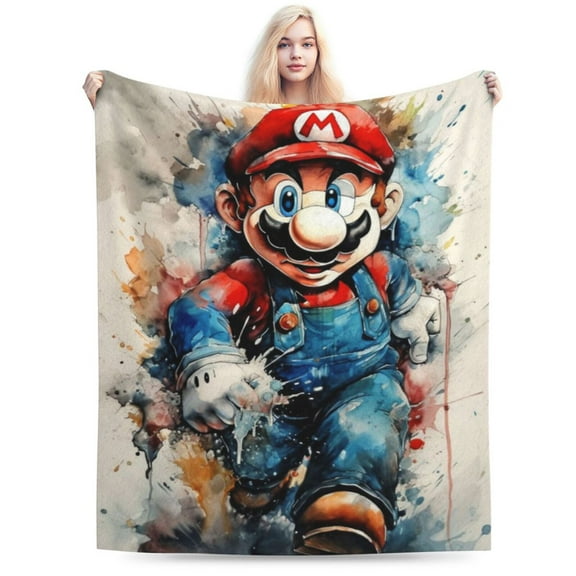 Super Mario Ultra-Soft Micro Fleece Blanket Plush Fuzzy Cozy Bed Blankets Lightweight Reversible Air Conditioner Quilt 40"X30"