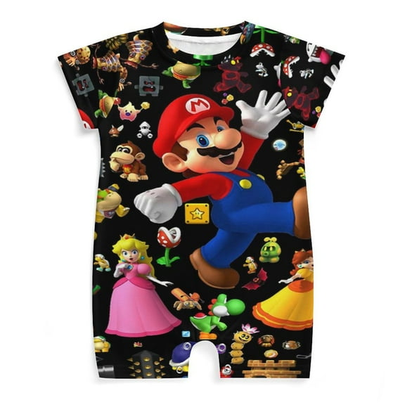 Super Mario Unisex Baby Boy Girl Jumpsuit Romper Bodysuit Playsuit One Piece Outfit Clothes 0-3M