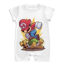 Super Mario Unisex Baby Boy Girl Jumpsuit Romper Bodysuit Playsuit One Piece Outfit Clothes 0-3M
