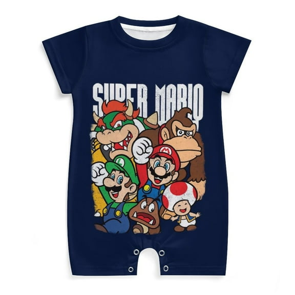 Super Mario Unisex Baby Boy Girl Jumpsuit Romper Bodysuit Playsuit One Piece Outfit Clothes 0-3M