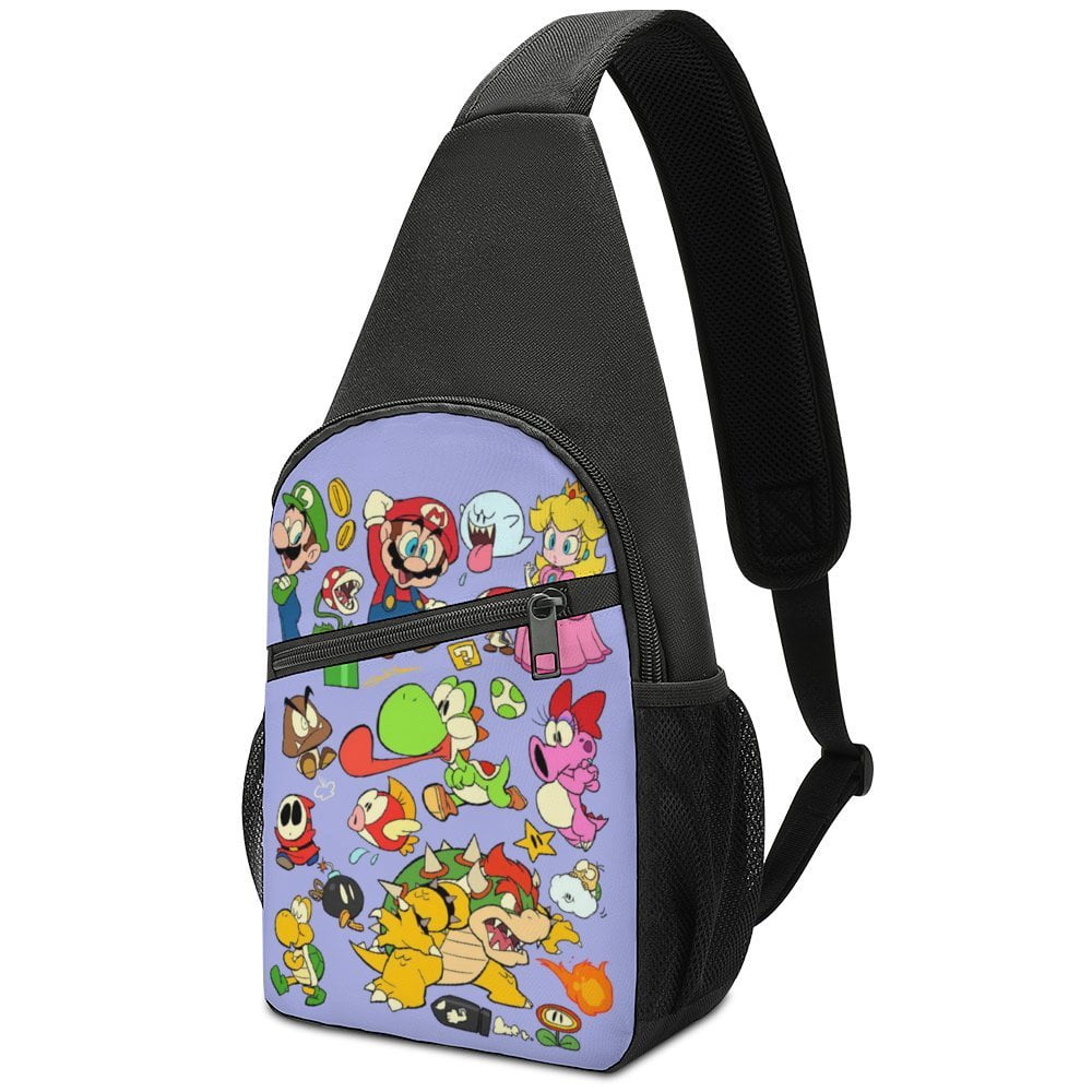 Super Mario Yoshi Unisex Crossbody Bags Lightweight Sling Backpack