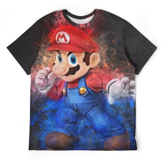 Super Mario Unisex Short-sleeve Shirt For Men Women Novelty 3D Print T-Shirt Soft Comfortable Tee Shirts