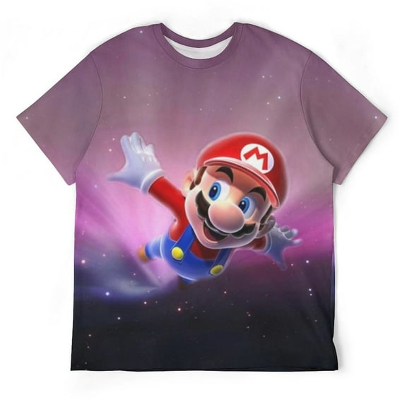 Super Mario Unisex Short-sleeve Shirt For Men Women Novelty 3D Print T-Shirt Soft Comfortable Tee Shirts