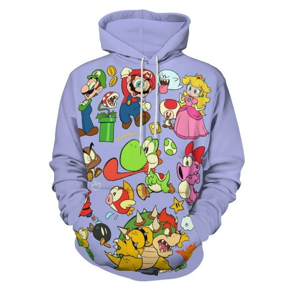 Super Mario Unisex Sweatshirts Fashion Sweater for Men Women Pullover Hoodie Graphic Print Activewear Jacket Tops 3XL