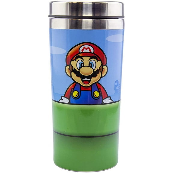 Paladone Super Mario Warp Pipe Travel Mug - 450 ml Stainless Steel - Officially Licensed Nintendo Merchandise