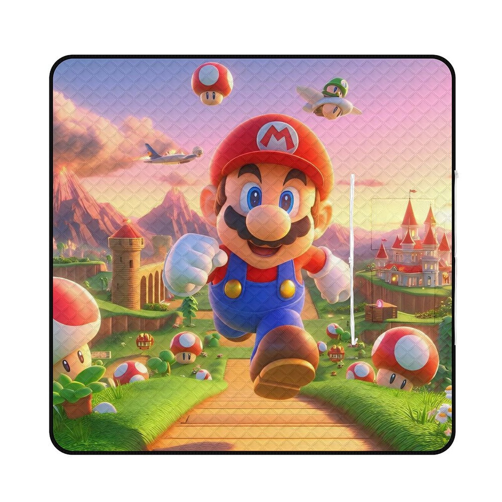 Super Mario Waterproof Foldable Beach Blanket Picnic Mat Tote Perfect ...