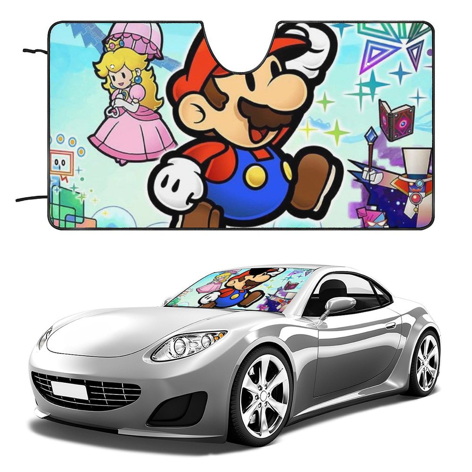 Super Mario Windshield Sunshades UV Reflector Sun Visor Foldable Car
