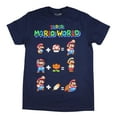 thumbnail image 1 of Super Mario World Equation Navy Blue Tee Shirt, 1 of 1