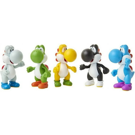 Super Mario World of Nintendo 2.5 Inch Yoshi Figure 5-Pack