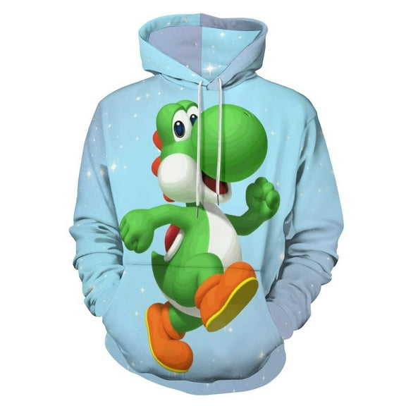 Super Mario Yoshi Unisex Sweatshirts Fashion Sweater for Men Women Pullover Hoodie Graphic Print Activewear Jacket Tops S
