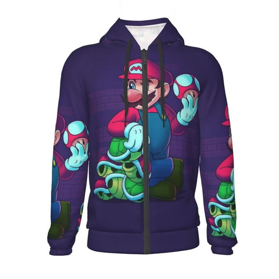 Super Mario Youth Hoodies Teenage Zipper Sweatshirt Winter Jackets 3D Printing Coats Activewear For Kids Small