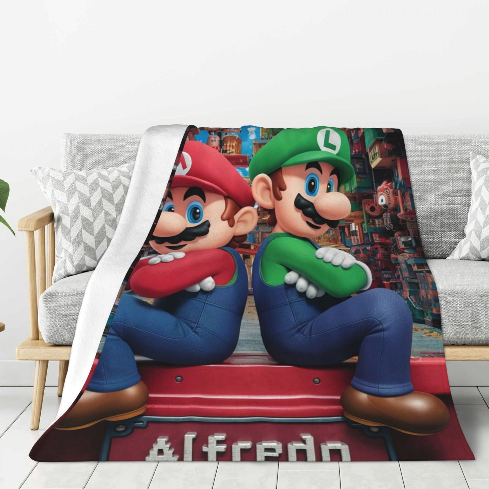 Super-Mario and Luigi Blanket,Throw Blanket for Kids and Adults,Soft ...