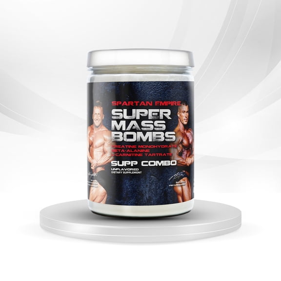 Super Mass Bombs Workout Muscle Builder with Creatine, Beta-Alanine, L Carnitine Tartrate - Daily Muscle Building & Recovery Supplement 45 Servings