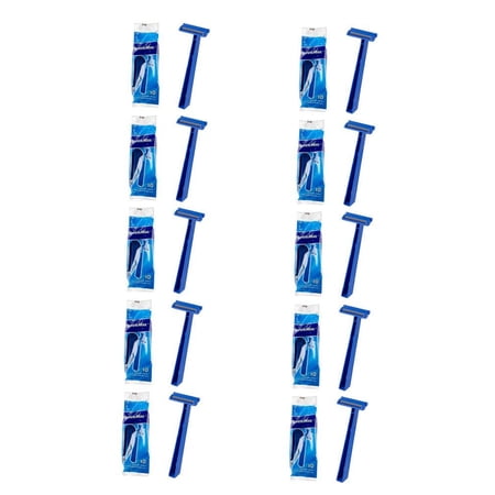 Super Max Men's Disposable Razors Twin Blade Shavers Bulk Wholesale (10pk x 10= 100 Razors)
