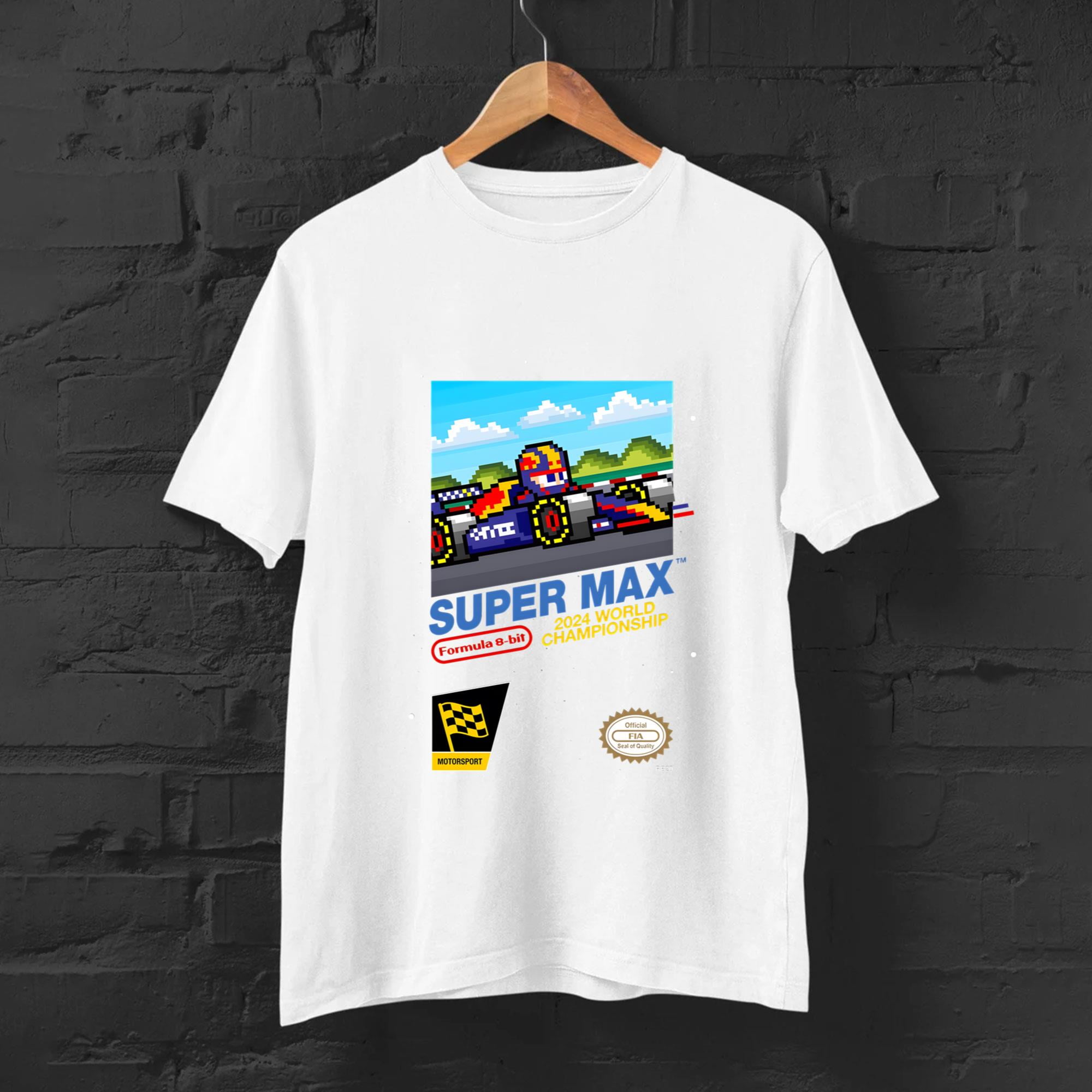 Super Max Verstappen Red Bull 2024 Formula 1 F1 Nintendo 8bit Cap T