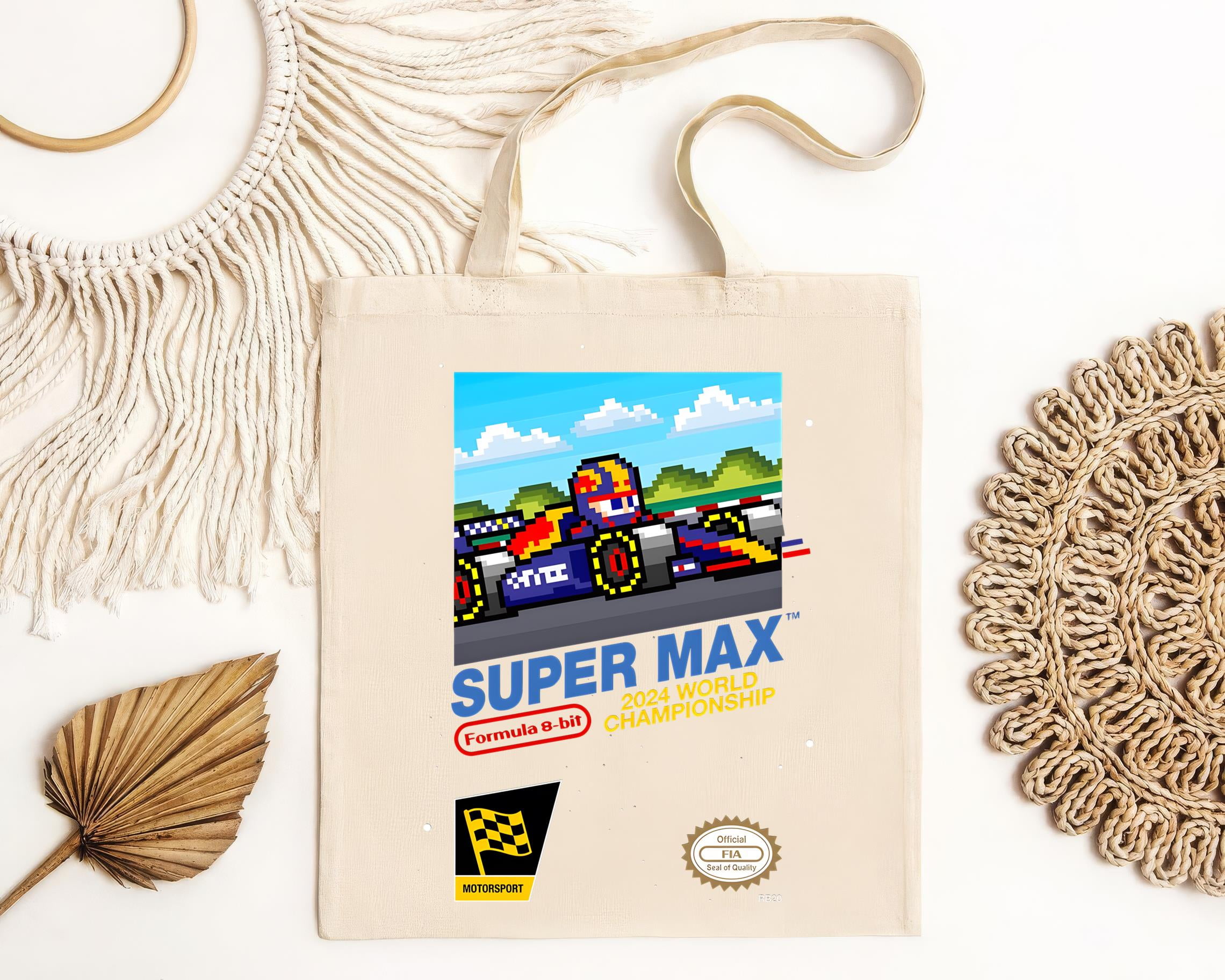Super Max Verstappen Red Bull 2024 Formula 1 F1 Nintendo 8bit Cap Tote