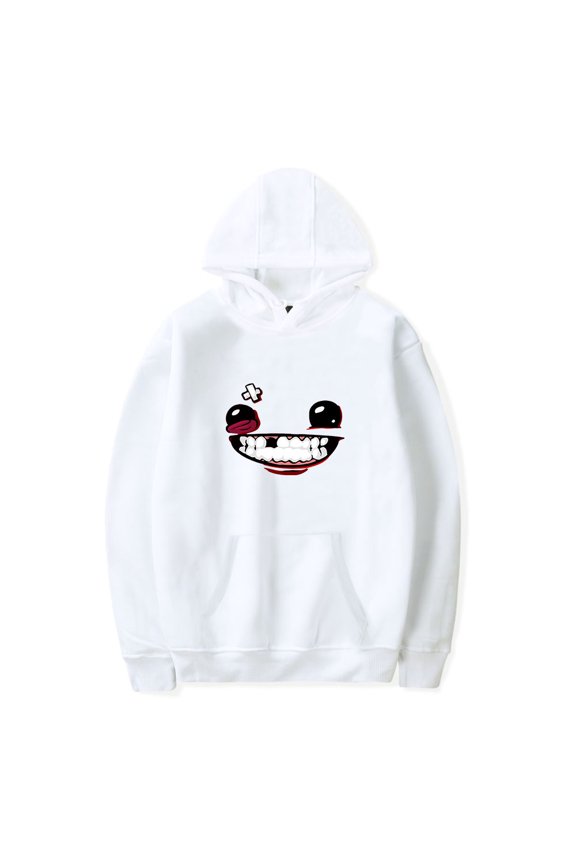 Super Meat Boy Merch Hoodie Funny Cosplay Long Sleeve Video Game Classic Character Pullovers Unisex Casual Outfits