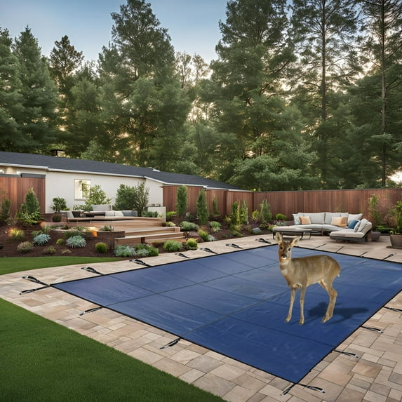 Super Mesh- Safety Pool Cover for In-Ground Pools, 14x28, 5 YR Warranty - PC6365
