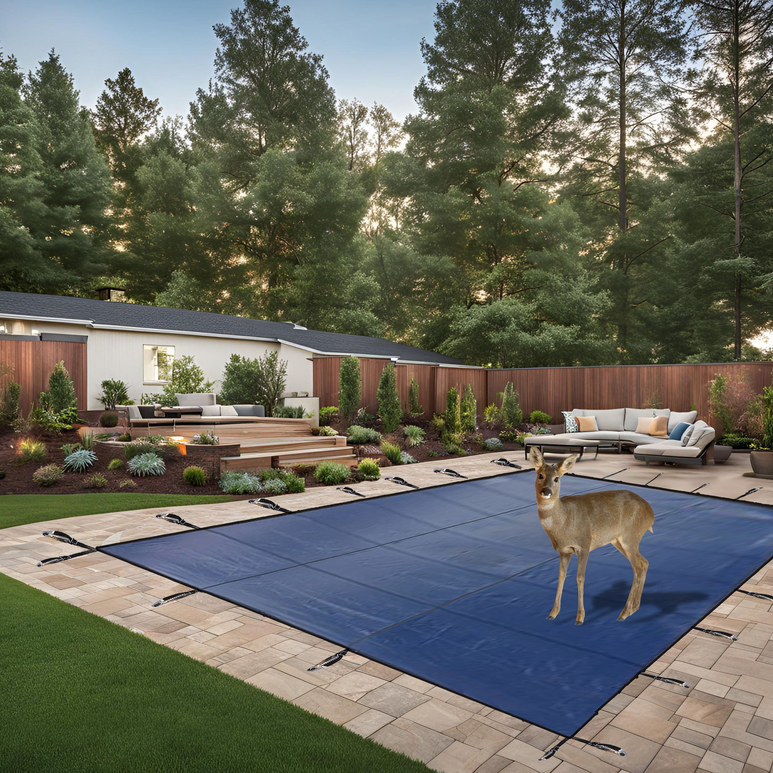 Super Mesh- Safety Pool Cover for In-Ground Pools 18x36, 5 YR Warranty - PC6381