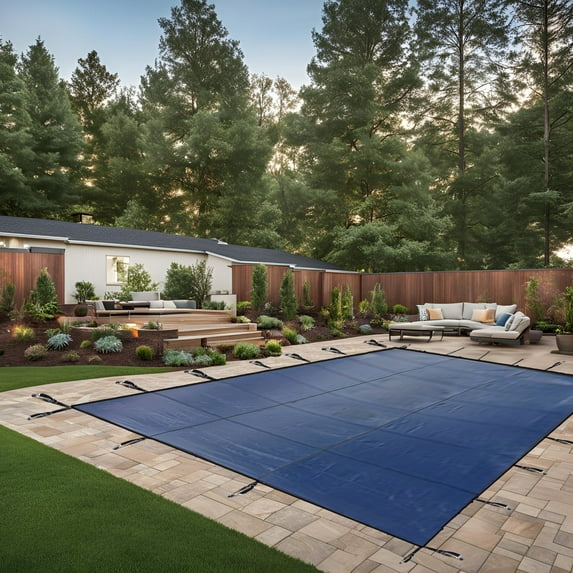Super Mesh- Safety Pool Cover for In-Ground Pools, 30x50, 5 YR Warranty - PC6393
