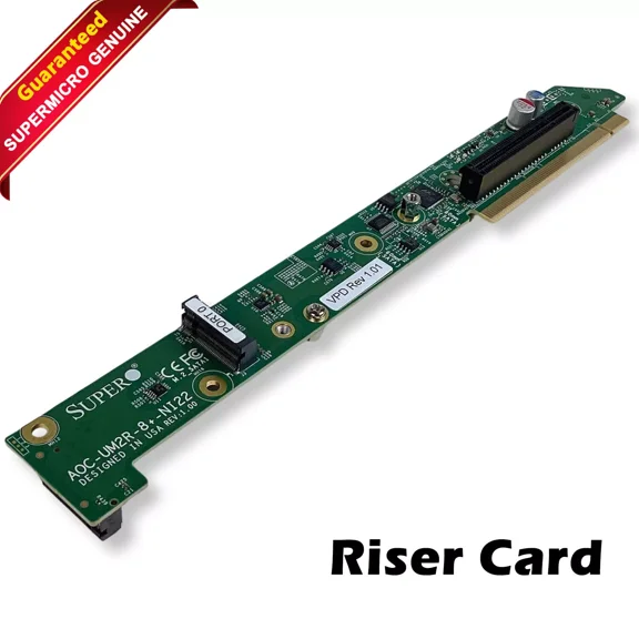 Pre-Owned Super Micro AOC-UM2R-8+-NI22 Riser Card PCI Express x8 AOC-UM2R-8