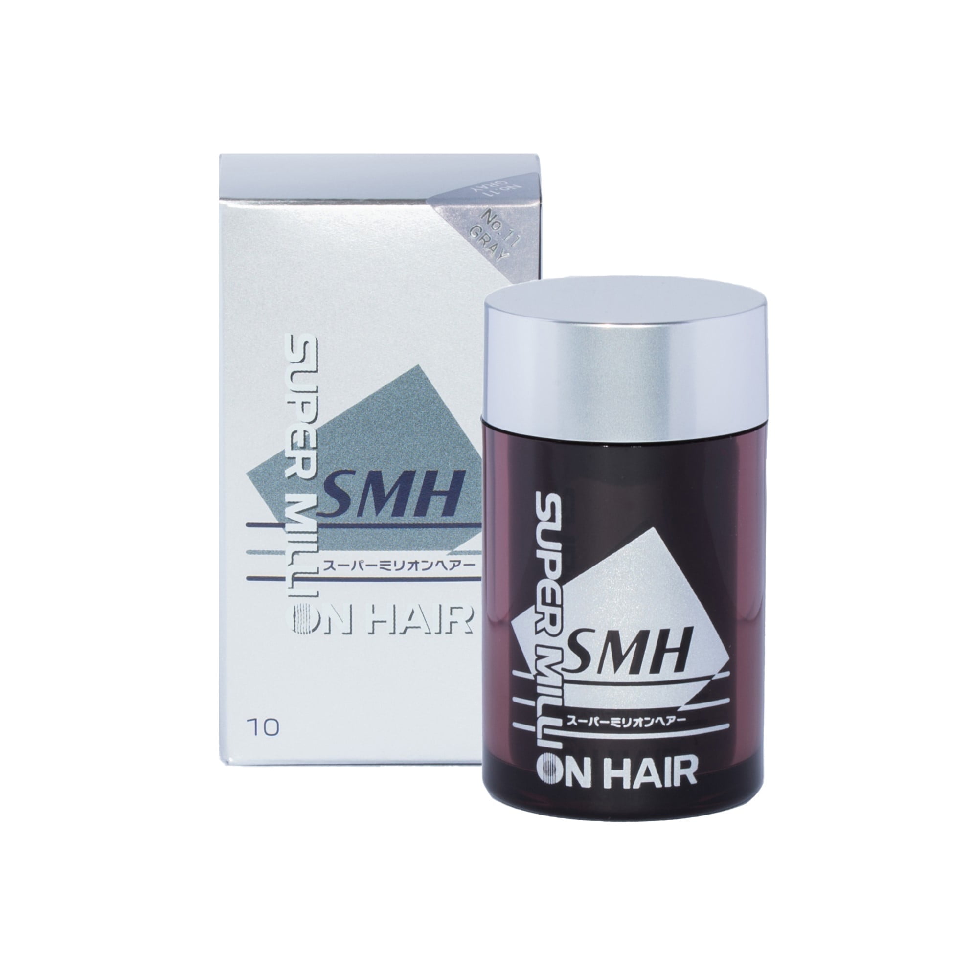 Super Million Hair Building Fibers Fill in Bald Spot or Thinning Hair, Fuller, Thicker, Natural Looking Hair Instantly, 10g, Gray
