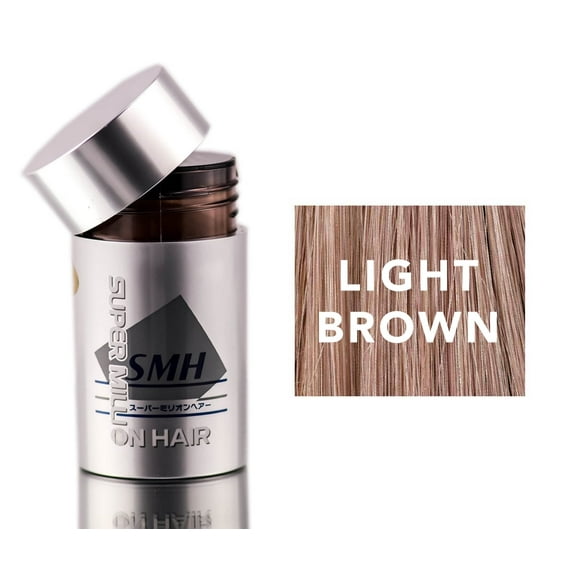 Super Million Hair Light Brown Enhancement Fibers - Option : 0.35 oz Made in Japan