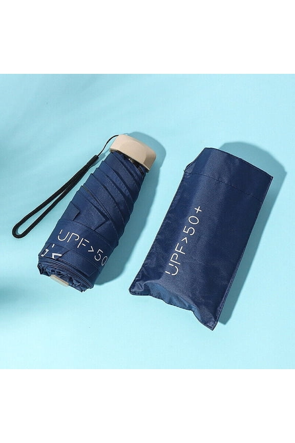 Super Mini Pocket Compact Umbrella Sun Anti UV 5 Folding Rain Windproof Travel