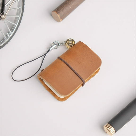 Super Mini Pocket Notebook Creative Cowhide Handmade Jewelry Notepad Multi Purpose Mini Leather Ledger