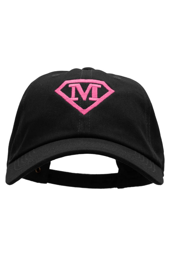 Super Mom Embroidered Washed Cap - Black OSFM