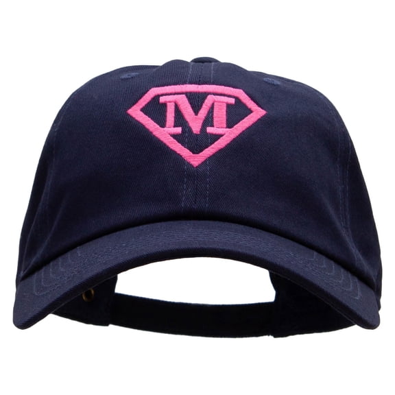 Super Mom Embroidered Washed Cap - Navy OSFM