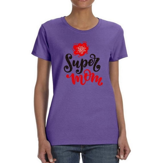 Super Mom Shaped T-Shirt -Image by Shutterstock, Female Medium