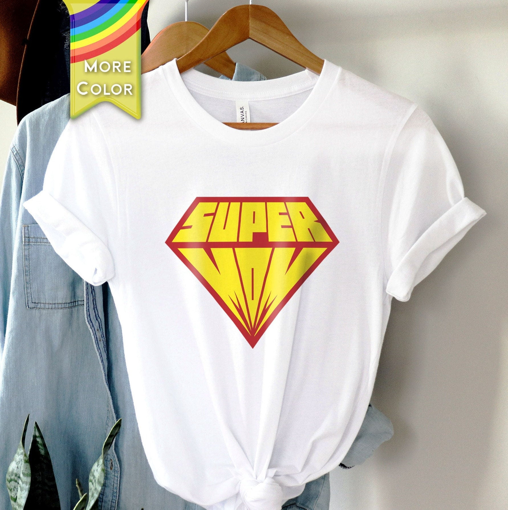 T-Shirt Premaman SUPERMOM - Maniche Corte - Comoda Ed Elegante