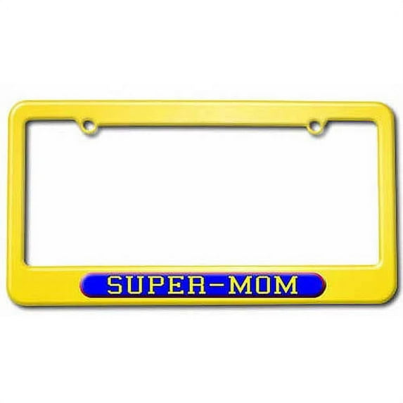 Super Mom, Super Hero License Plate Tag Frame, Multiple Colors