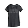 thumbnail image 1 of Super Mom Wife Tired Women's Fashion Relaxed T-Shirt Tee Charcoal Grey Large, 1 of 3