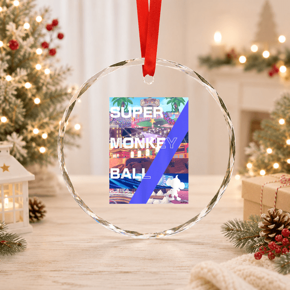 Super Monkey Ball Banana Rumble WORLD Glass Ornament