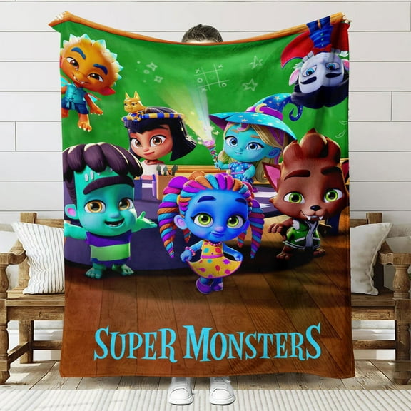 Super Monster Anti Pilling Flannel Blanket Gifts for Fans Lover Girls Boys Women Present Hoodie Him Bed 30"x40"