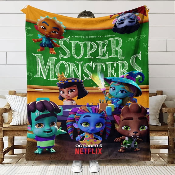 Super Monster Anti Pilling Flannel Blanket Gifts for Fans Lover Girls Boys Women Present Hoodie Him Bed 40"x50"