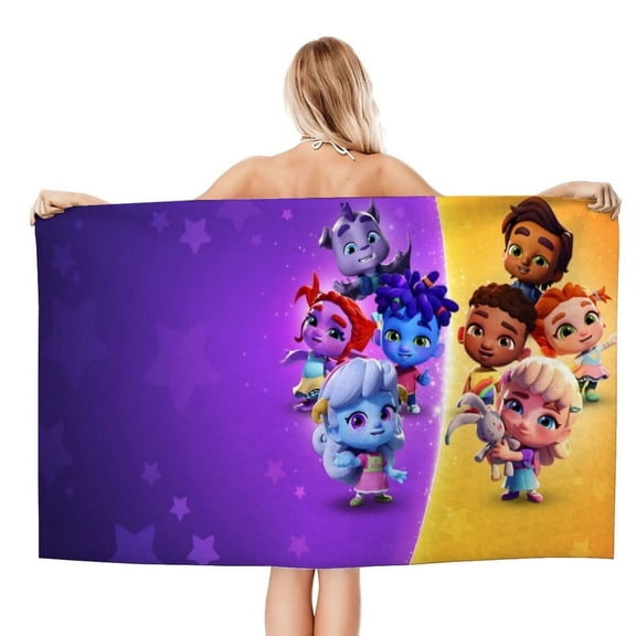 Super Monsters The New Class Cartoon Gifts Beach Towel for Women Kids Birthday Bath Outdoor Quick Dry Lightweight 30.7×51in