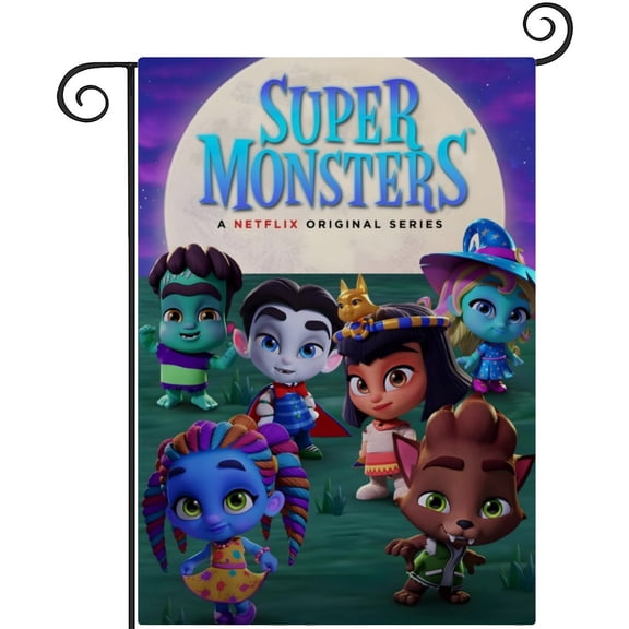 Super Monsters-themed Garden Flag. Perfect gift for fans, friends, and family members, and suitable for outdoor activities, party decorations11''x18''