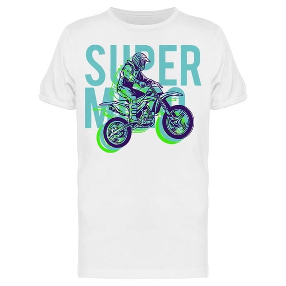 Super Moto In Blue T-Shirt Men -Image by Shutterstock, Male Large