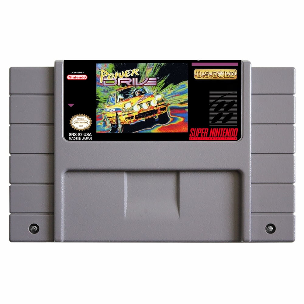 Super NES Power Drive Game Cartridge for SNES 16 Bit Retro Games